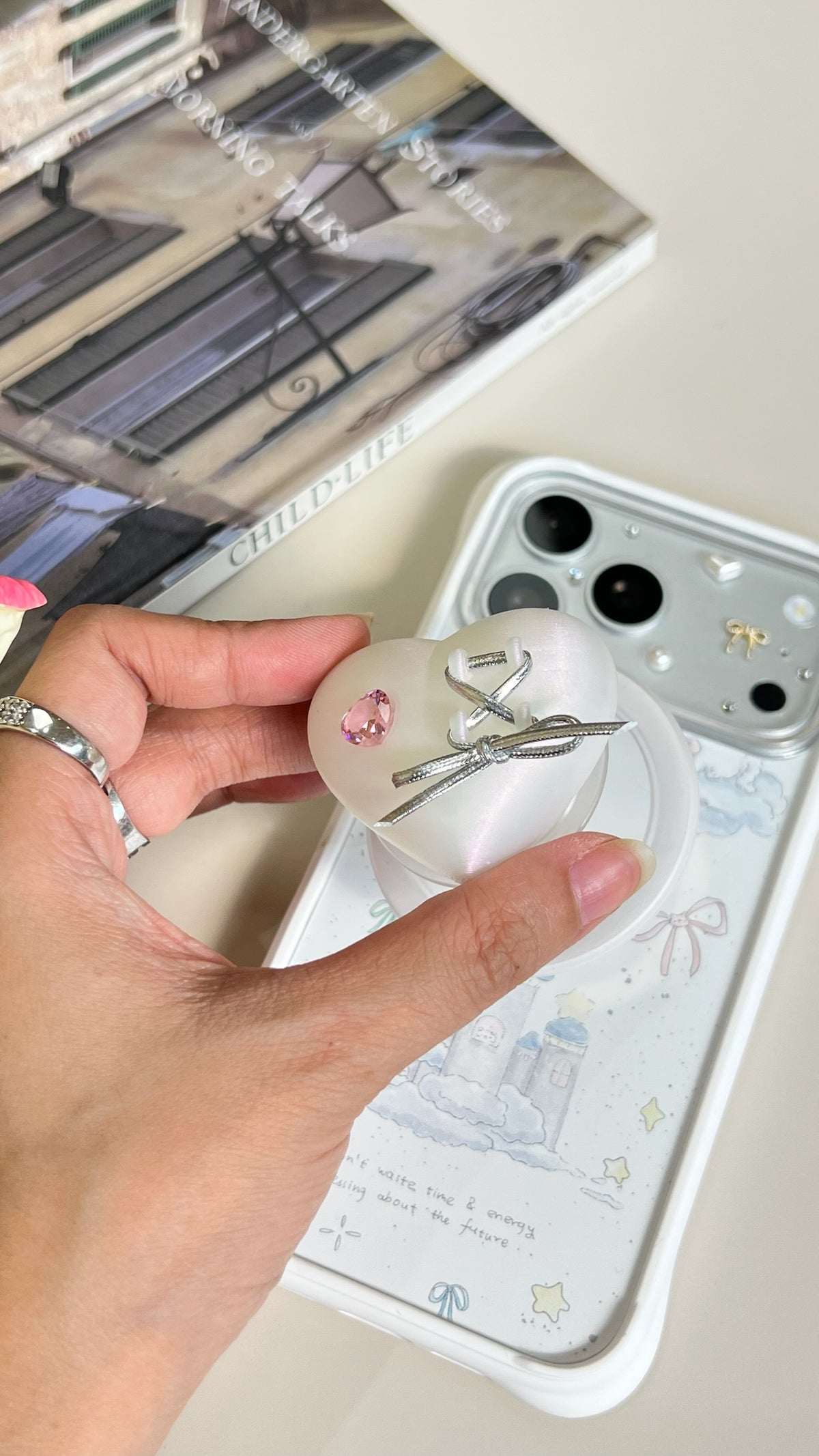 Mechanical Heart Magnetic Phone Grip