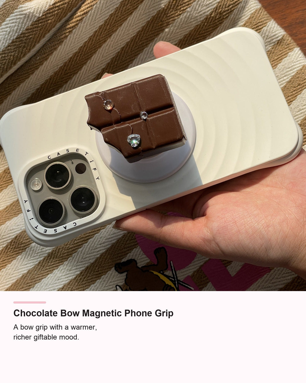 Chocolate Bow Magnetic Phone Grip detail card hero image by UNICOLOOM